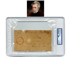President Andrew Jackson Signed Free Frank to Boston PSA Auto