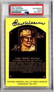 Earl Weaver Signed HOF Post Card PSA Auto - Orioles
