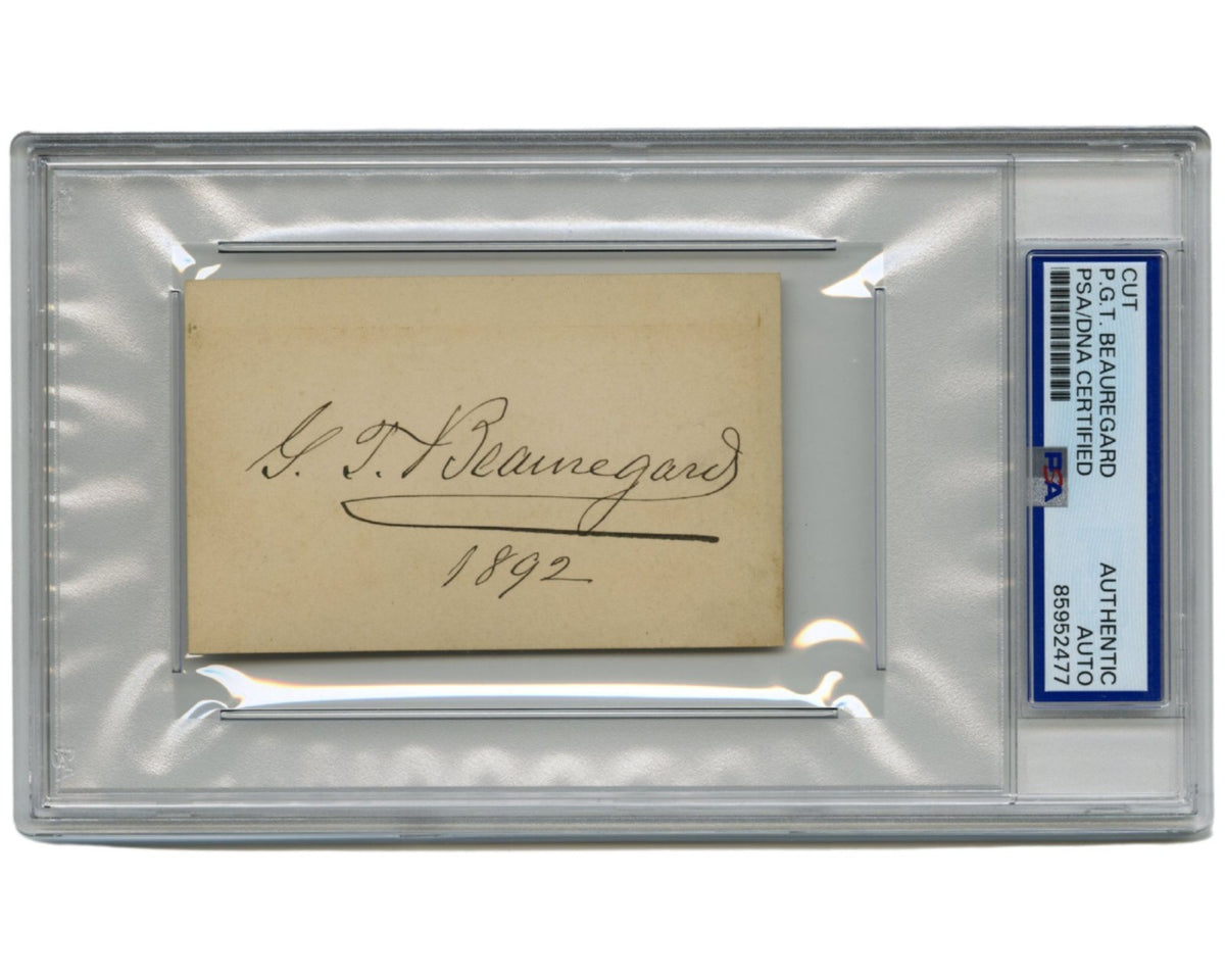 Civil War Confederate General P. G. T. Beauregard Signed Cut PSA Auto