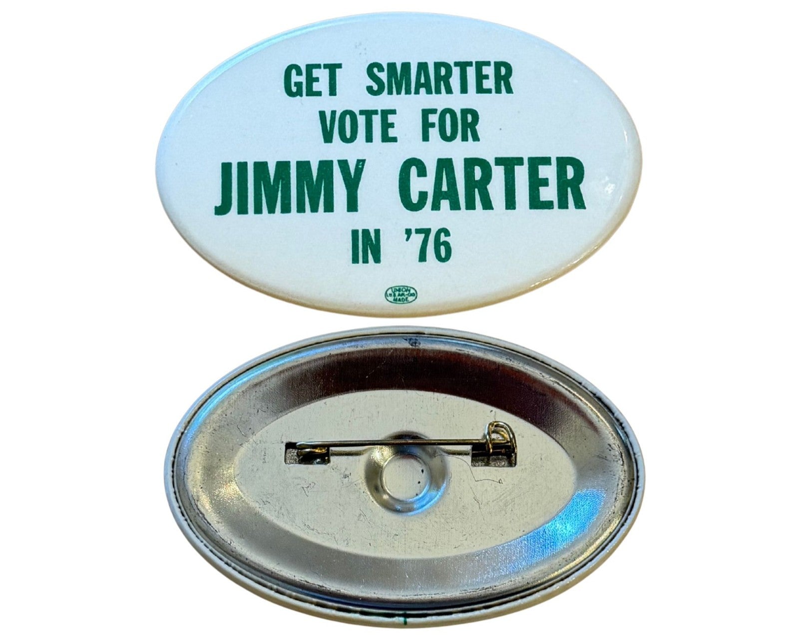 President Jimmy Carter Personally Owned Campaign Pin Ex. Carter Estate