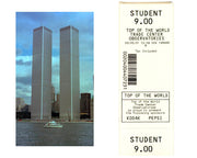 2001 Top of the World Trade Center Observatories Student Ticket