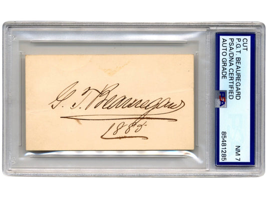 Confederate General P.G.T. Beauregard Signed Cut PSA Auto - Key Civil War Figure