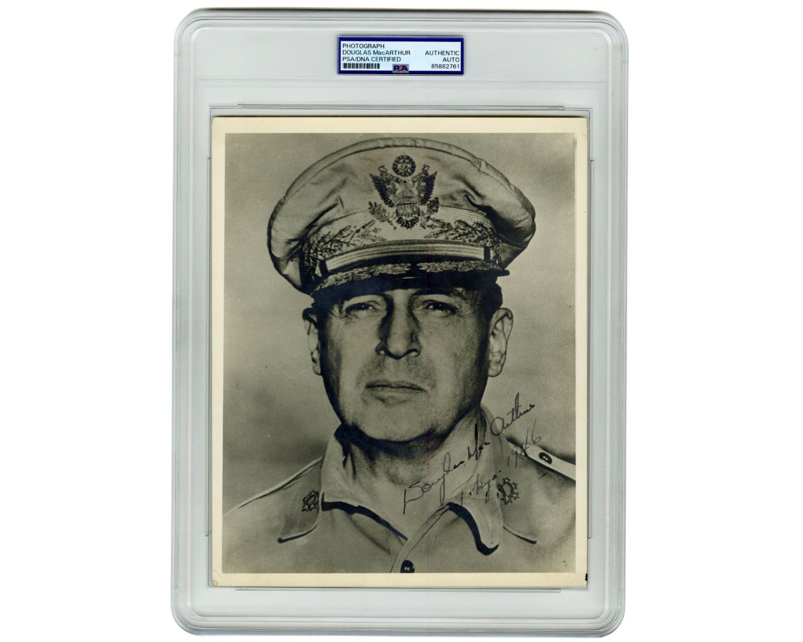 General Douglas MacArthur Signed Photograph w/ Bold Signature! Gorgeous PSA Auto