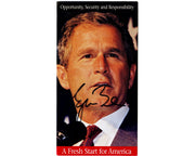 President George W. Bush Signed Presidential Campaign Pamphlet PSA Autograph