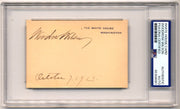 Rare President Woodrow Wilson Signed White House Card, Bold Example PSA/DNA