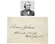 President Andrew Johnson Signature, Gorgeous Example! JSA Auto