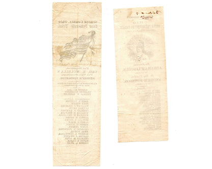 Abraham Lincoln & McClellan Ohio Soldiers Ballots for 1864 Pres. Election Ticket