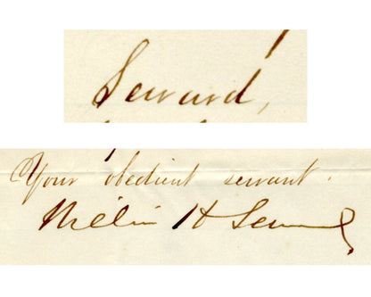 Lincoln's Sec. of State WILLIAM H. SEWARD 2x Signed Introduction Letter BAS