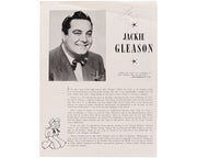 Jackie Gleason Signed Program w/ Gertrude Niesen, "The Honeymooners!" JSA Auto
