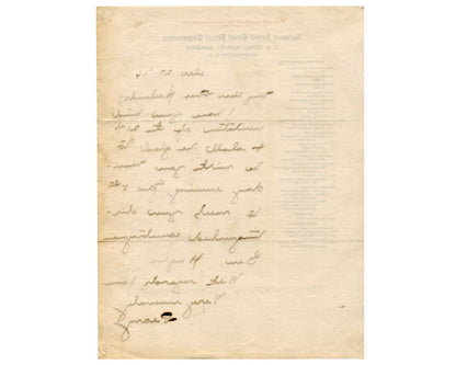 North Pole Explorer Robert E. Peary Signed Letter PSA Auto