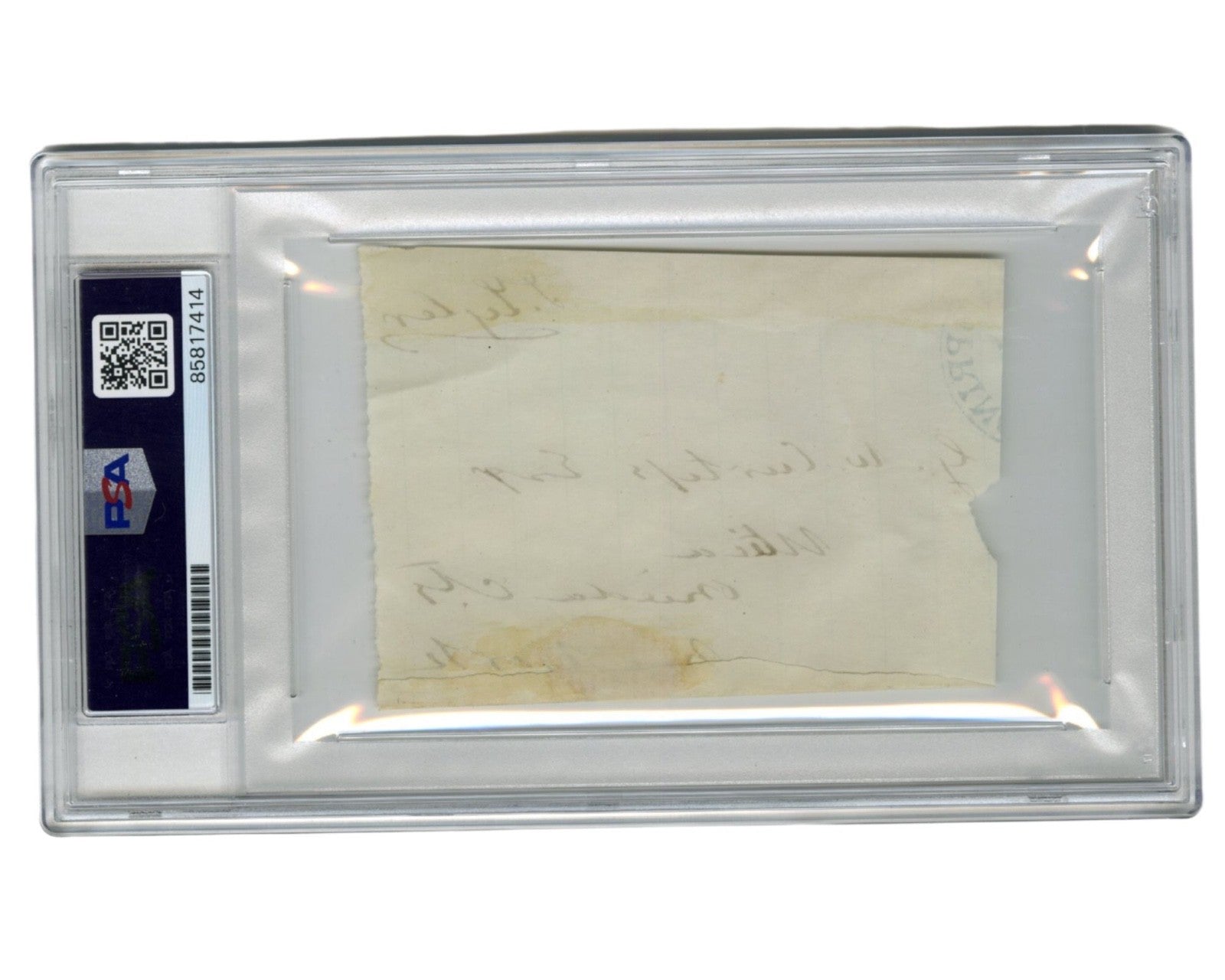 President John Tyler Signed Free Frank to New York! PSA Auto