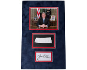 President George W. Bush Display with Shirt Swatch and Signature! Ex. W.H. Valet