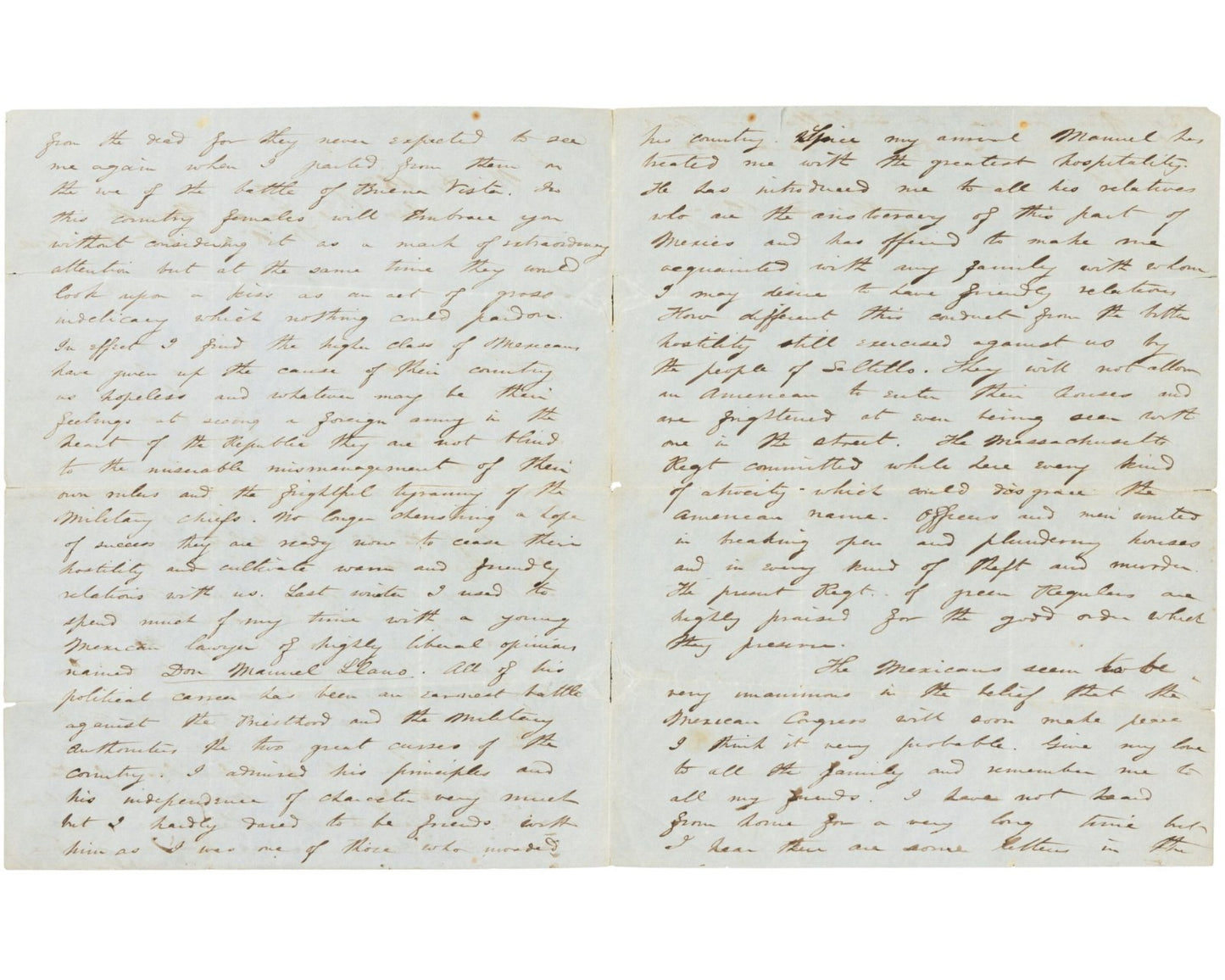 Incredible Abner Doubleday Signed Letter (ALS) On Mexican American War PSA & BAS