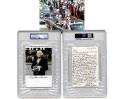 John F. Kennedy Assassination Witness Mary Ann Moorman 2x Signed Essay/Photo PSA