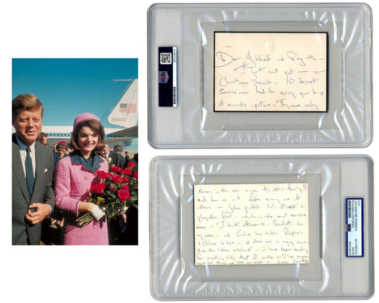 First Lady Jackie Kennedy Signed Letter on Music! JFK Mourning Stationary PSA