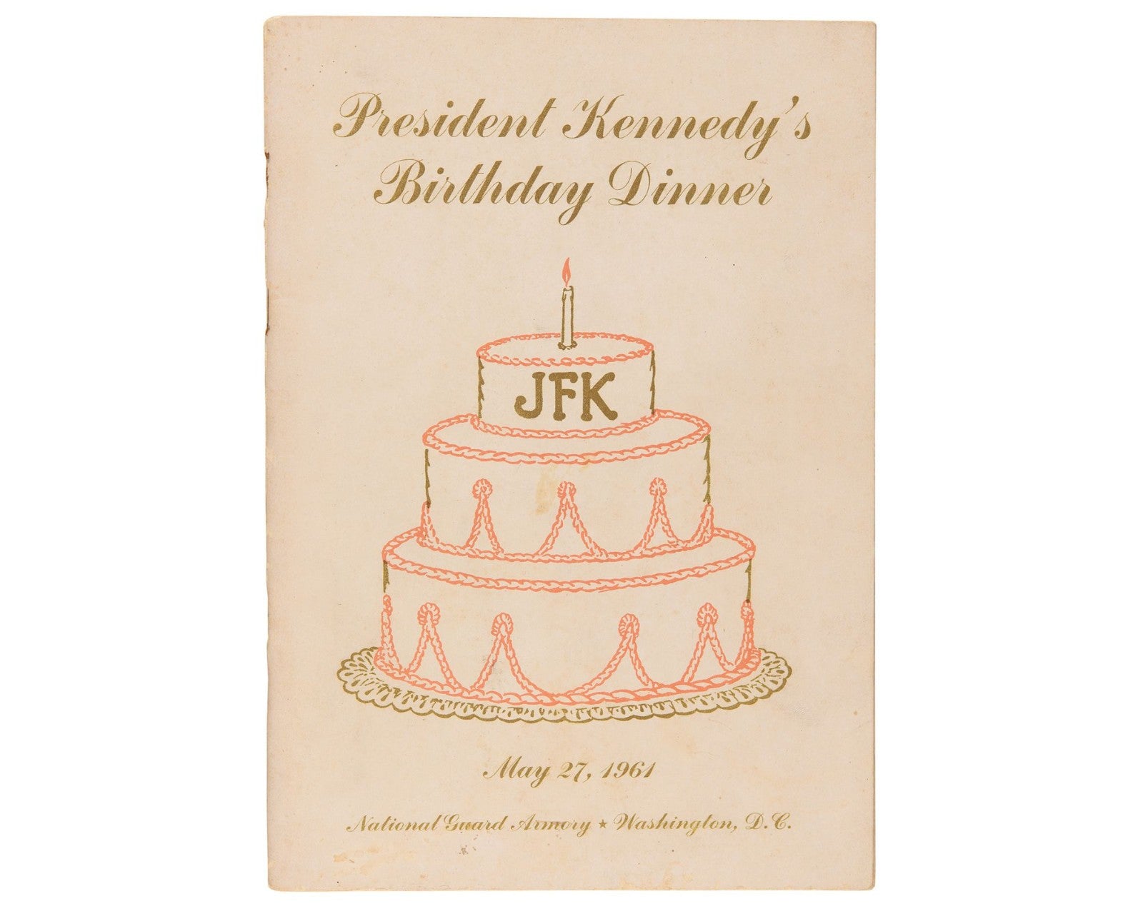 President Lyndon Johnson, Robert Kennedy, Humphrey Signed JFK BDay Dinner PSA 10