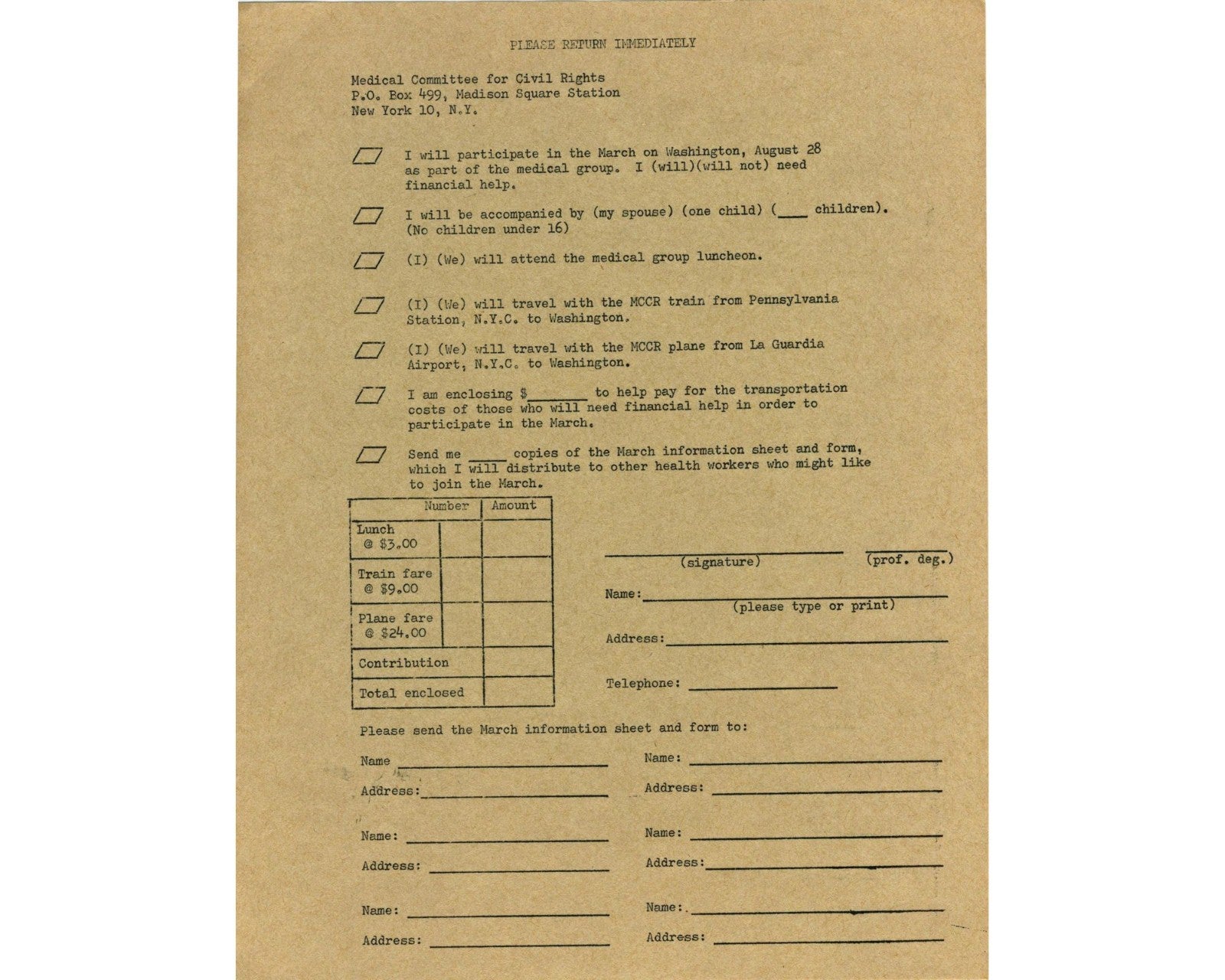 Medical Professionals Support Civil Rights in March on Washington