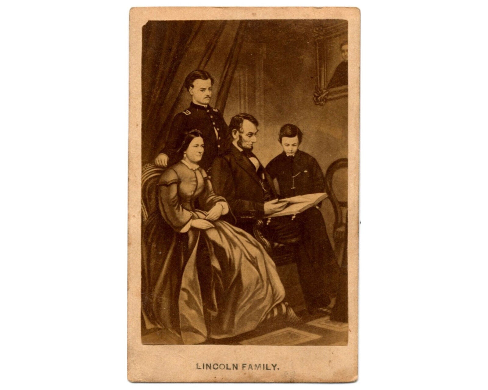 President ABRAHAM LINCOLN & Family Iconic Civil War Era CDV