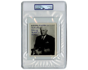 Admiral Chester Nimitz Signed Photograph PSA Auto
