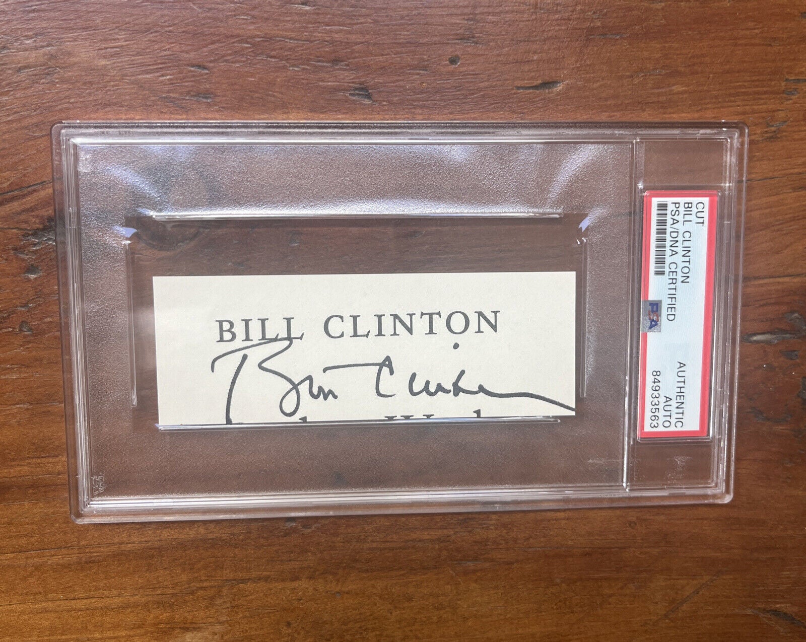 President Bill Clinton Signed Cut PSA Autograph