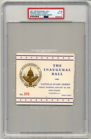 1961 President John F. Kennedy Inaugural Ball Ticket PSA 8 Highest Graded!