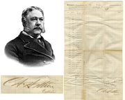 President Chester Arthur Signed NY Document on 100th Anniversary of USA! PSA/DNA