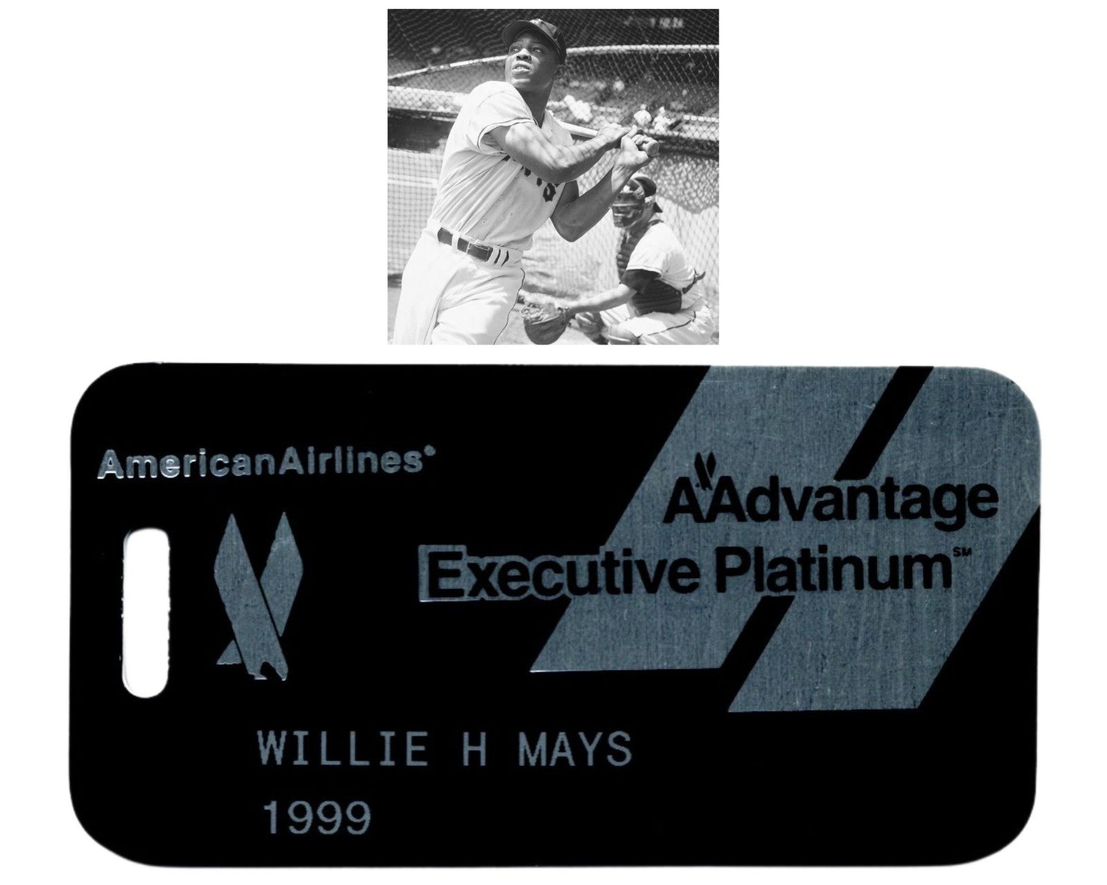 Willie Mays Personally Owned Luggage Tag from AA Ex. Mays Estate / Hunt Auctions