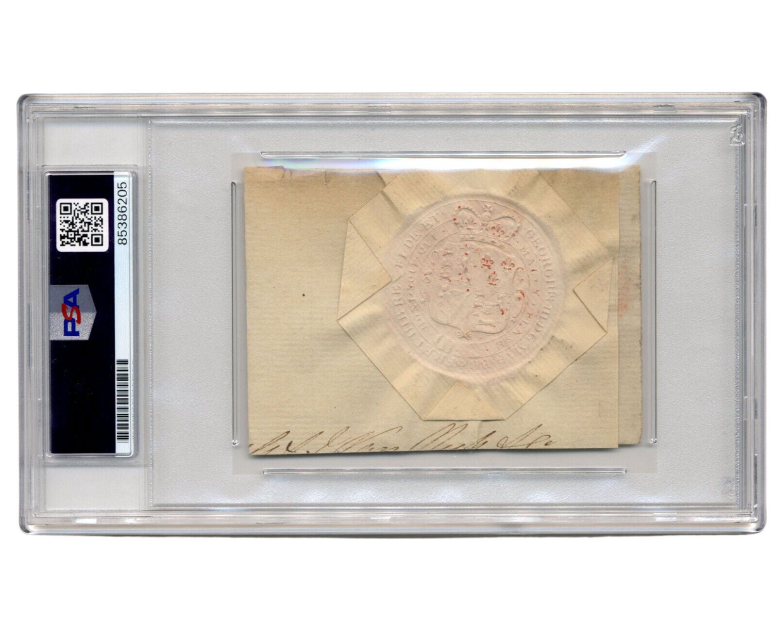 King George III (3rd) Signed Autographed Cut from Military Document PSA Auto