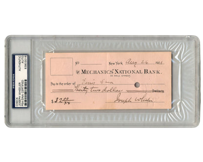 Civil War Confederate General Joseph “Fighting Joe" Wheeler Signed Check PSA