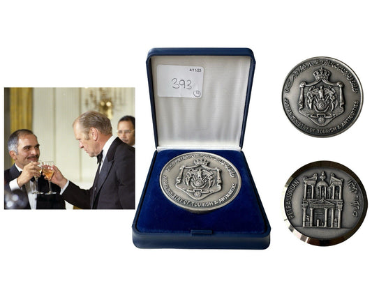 King Hussein Gifts President Gerald Ford a Unique Medal Ex. Doyle, Ford Estate