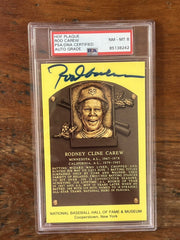 Rod Carew Signed HOF Post Card PSA NM-MT 8