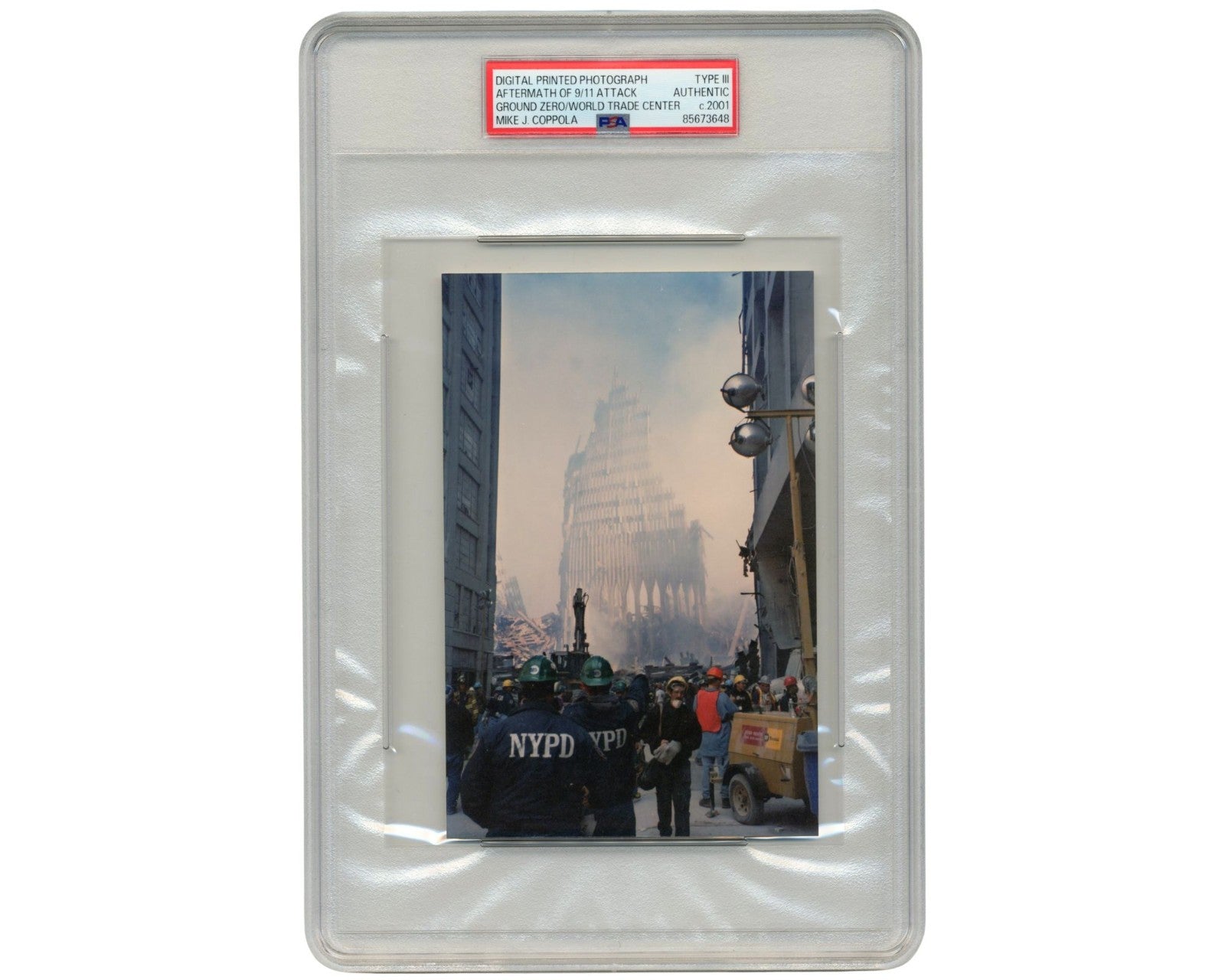 Original 9/11 World Trade Center Ground Zero Photograph by NJ Cop PSA Type III