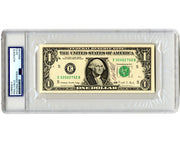 First Man on the Moon Stamp Designer Paul Calle Signed $1 Dollar Bill PSA Auto