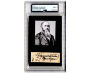 President Lincoln's Sec. Of War Edwin Stanton Signed Cut Display PSA Mint 9 Auto