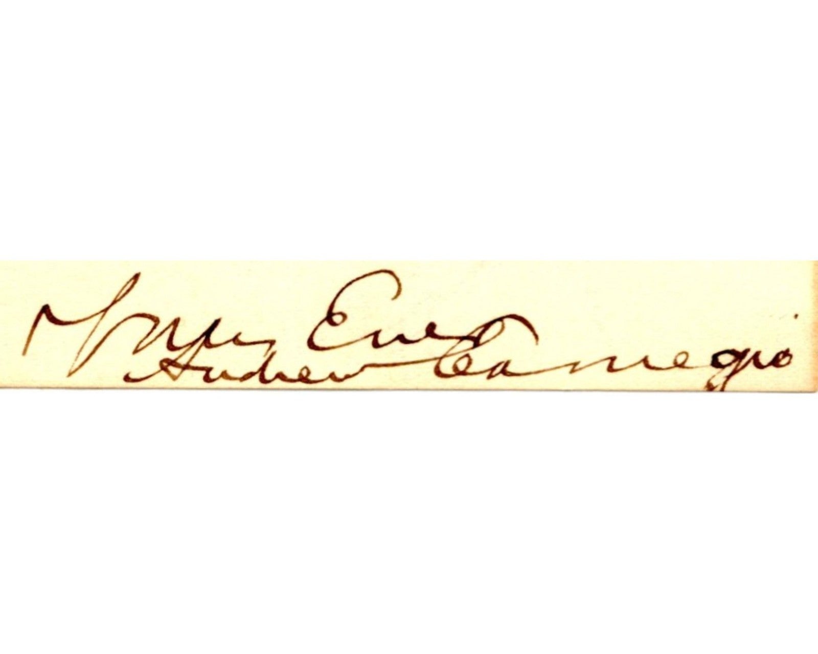 Andrew Carnegie Rare "Twice" Signed Hand Written Letter w/ "Mrs. Carnegie"! JSA
