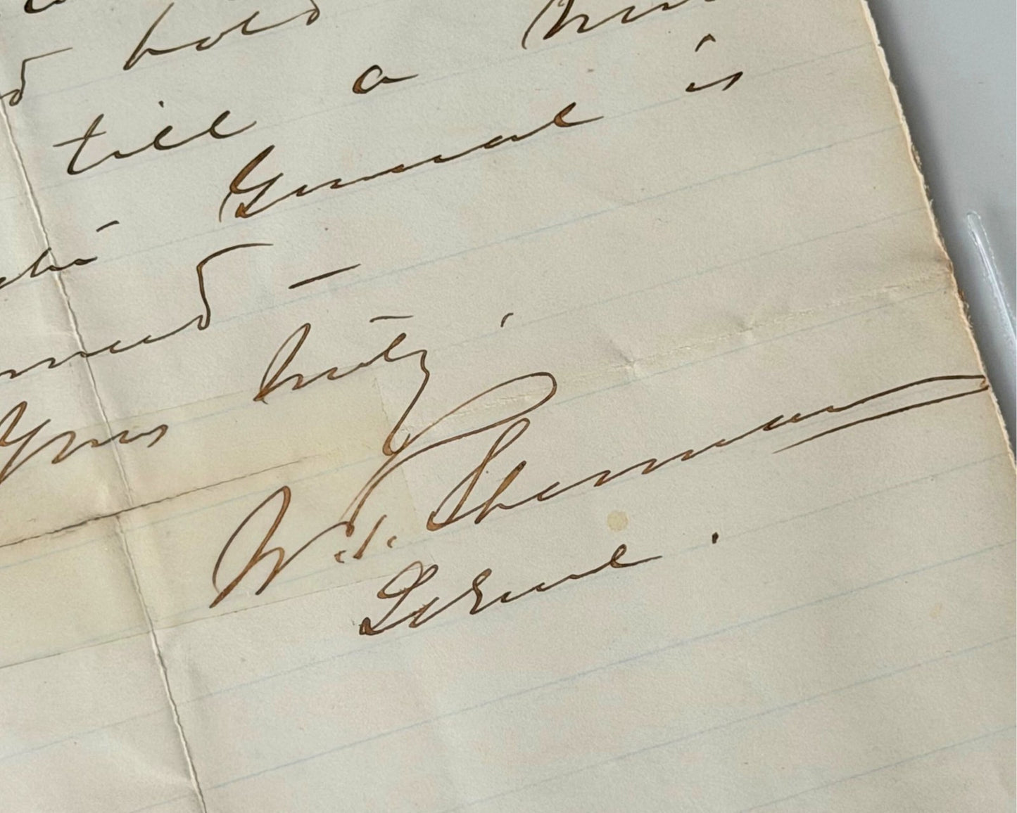 Civil War Union General W.T. Sherman Signed Letter to Gen Thomas Wood! BAS Auto