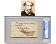 Charles Dickens signed autograph 3x4 cut Novelist: A Christmas Carol PSA Slabbed