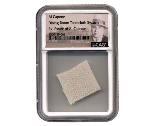 Al Capone’s Personally Owned Dining Room Tablecloth Swatch CAG Ex. Capone Estate