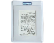Rare Sam Houston Signed Handwritten Letter First President of Texas! PSA 8 Auto