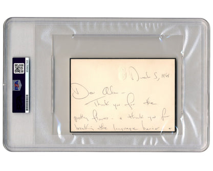 Jacqueline Kennedy Signed Letter to JFK Harvard Classmate & Camelot Lyricist PSA