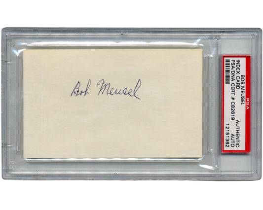 Bob Meusel Signed Postcard PSA Auto, 1927 Yankees & "Murderers' Row" Legend!