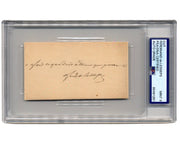 Ferdinand de Lesseps Signed Quote “Do what must be done, come what may” PSA 9
