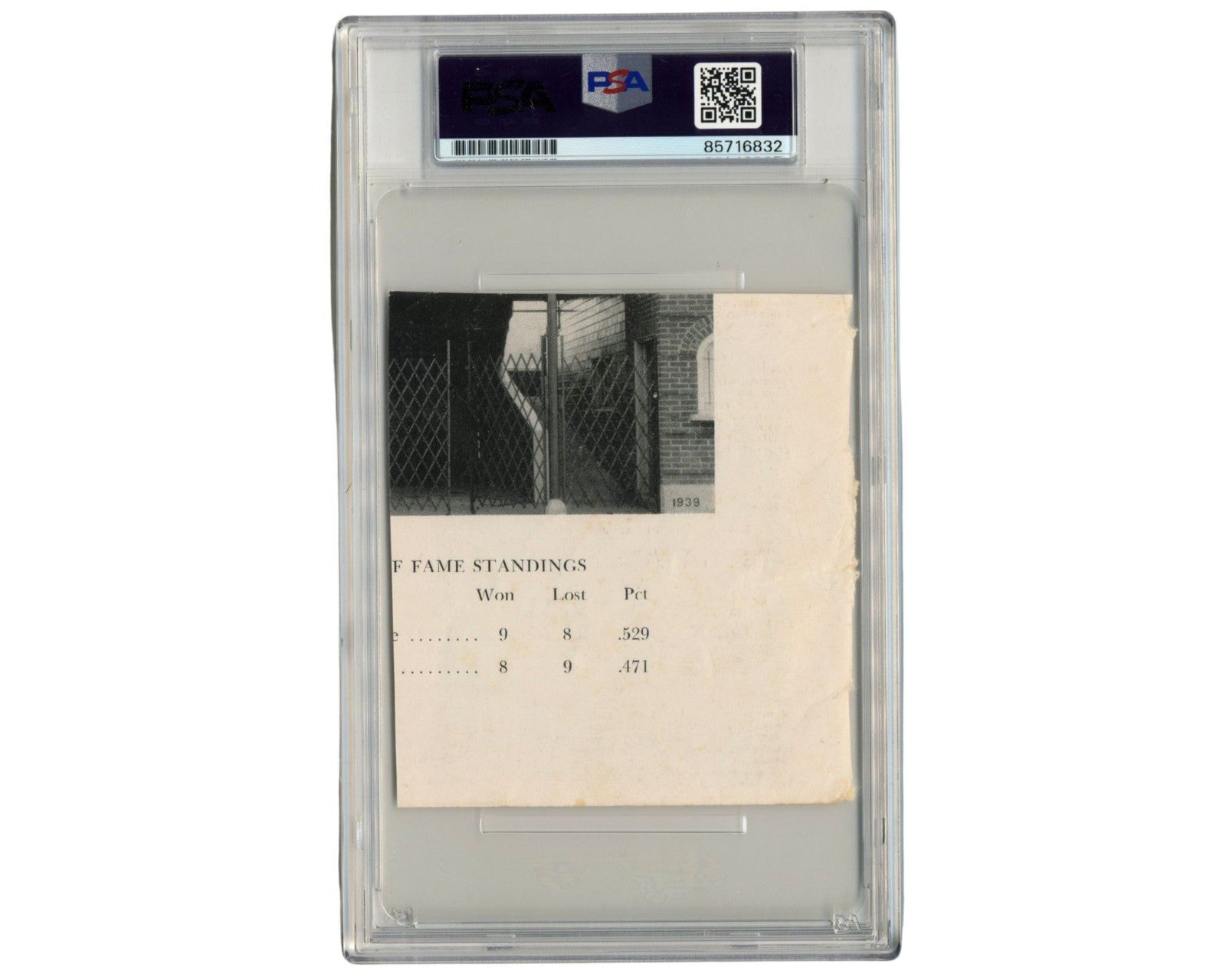 Brooklyn Dodgers' Zach Wheat Signed HOF Plaque Cut PSA Mint 9 Auto