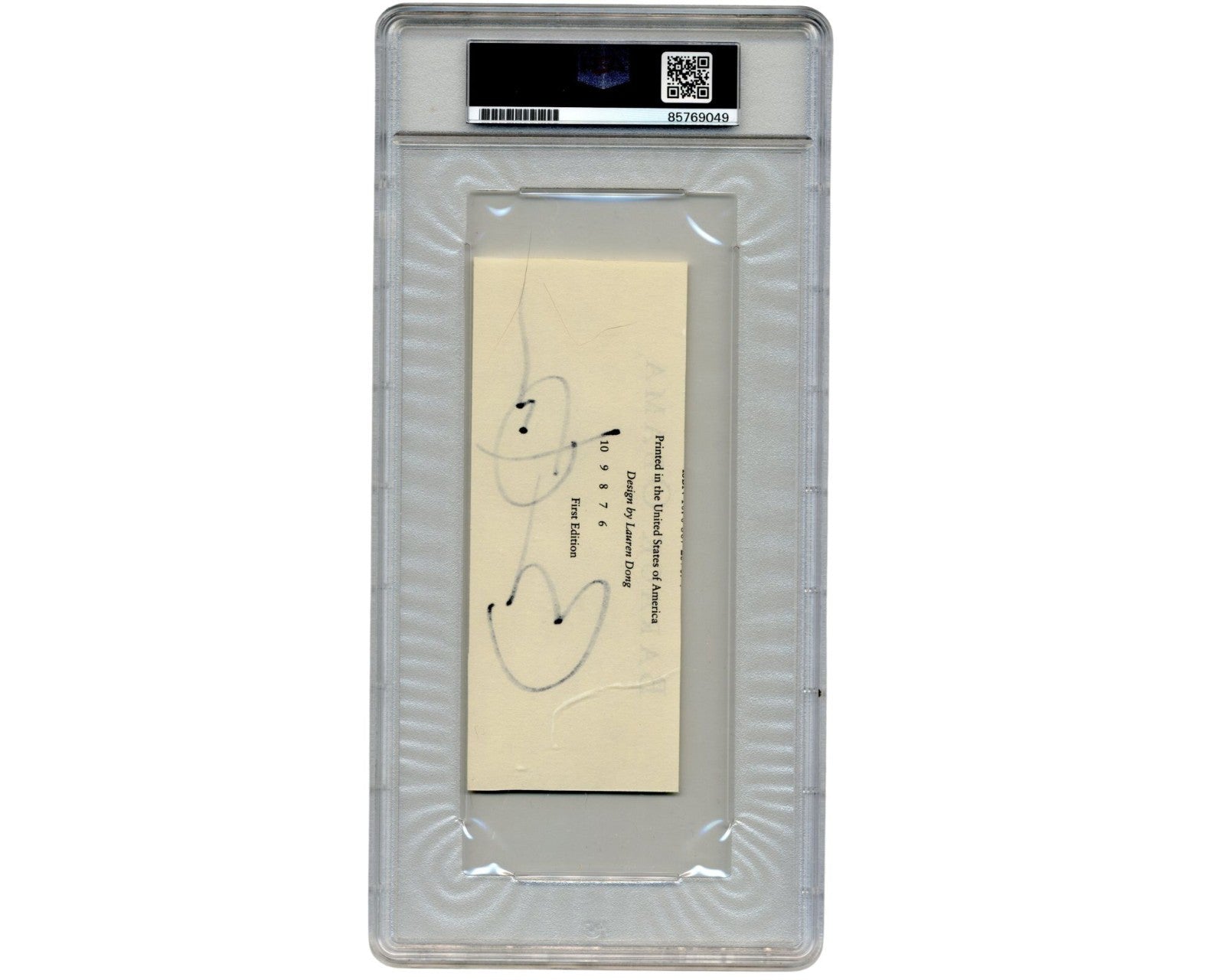 President Barack Obama Bold Signed Cut Autograph PSA