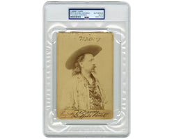 William "Buffalo Bill" Cody Twice Signed Cabinet Card PSA Auto - Fantastic!