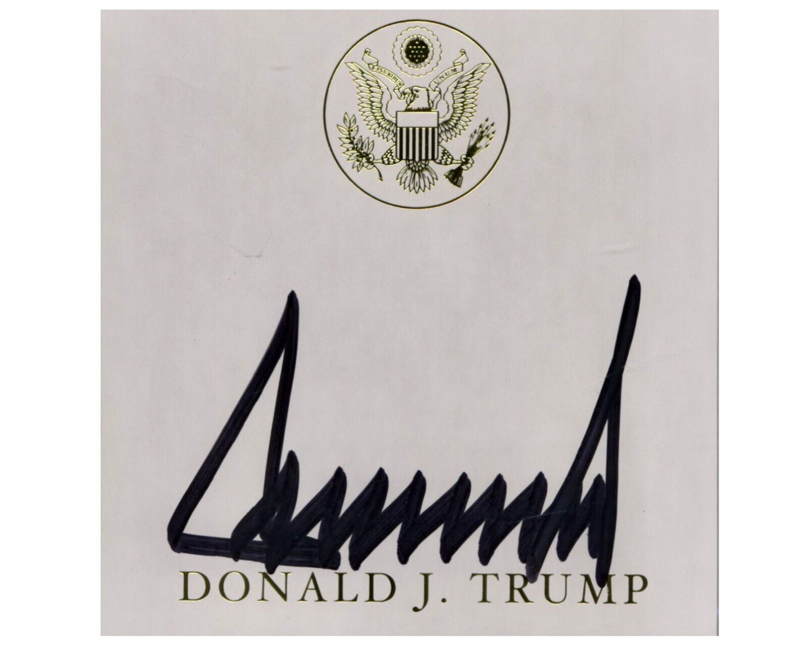 President Donald Trump Bold Signed Cut - PSA Authentic Auto