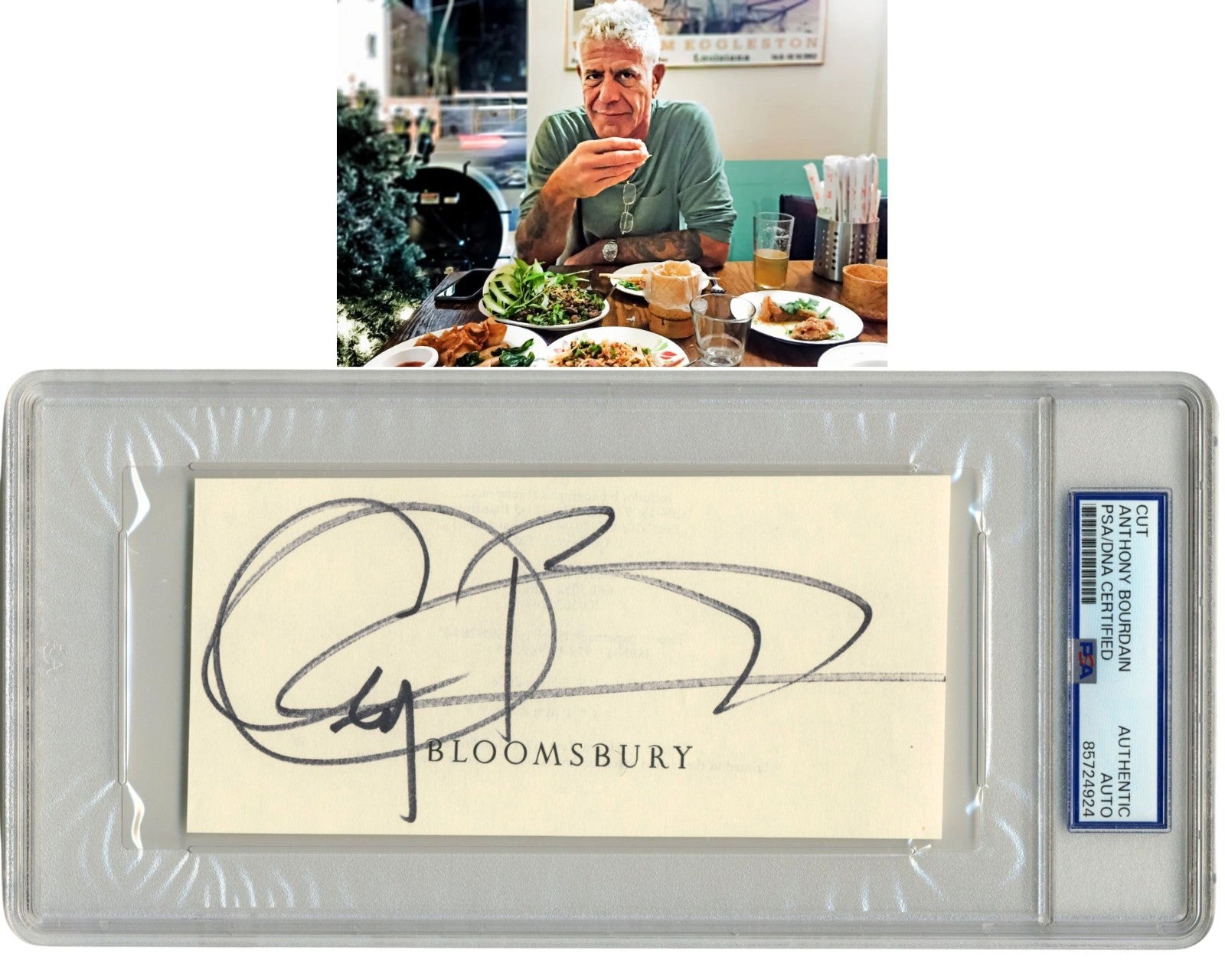 Food Icon Anthony Bourdain Large Signed Cut PSA Auto - Star of Parts Unknown!