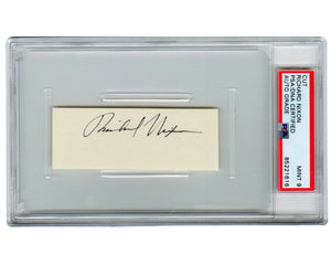 President Richard Nixon Signed Cut PSA Mint 9! Perfect Signature!