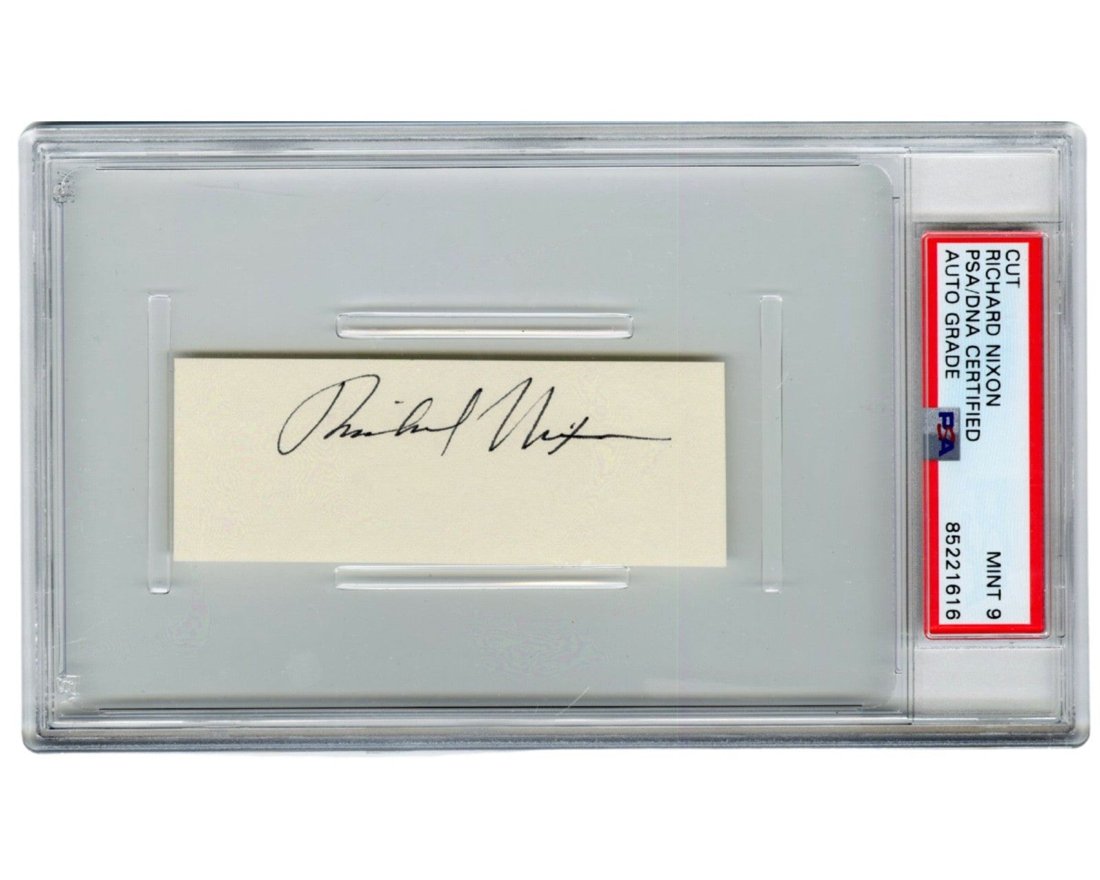 President Richard Nixon Signed Cut PSA Mint 9! Perfect Signature!