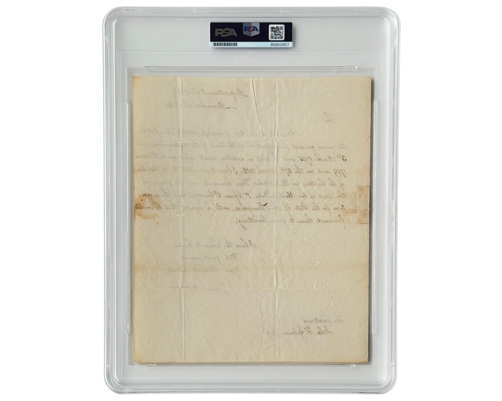 President James Madison Distributes Laws of US to New Hampshire PSA Mint 9